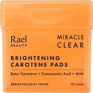 Rael Miracle Clear Brightening Carotene Pads, Exfoliating Toner Pads (70 Count)